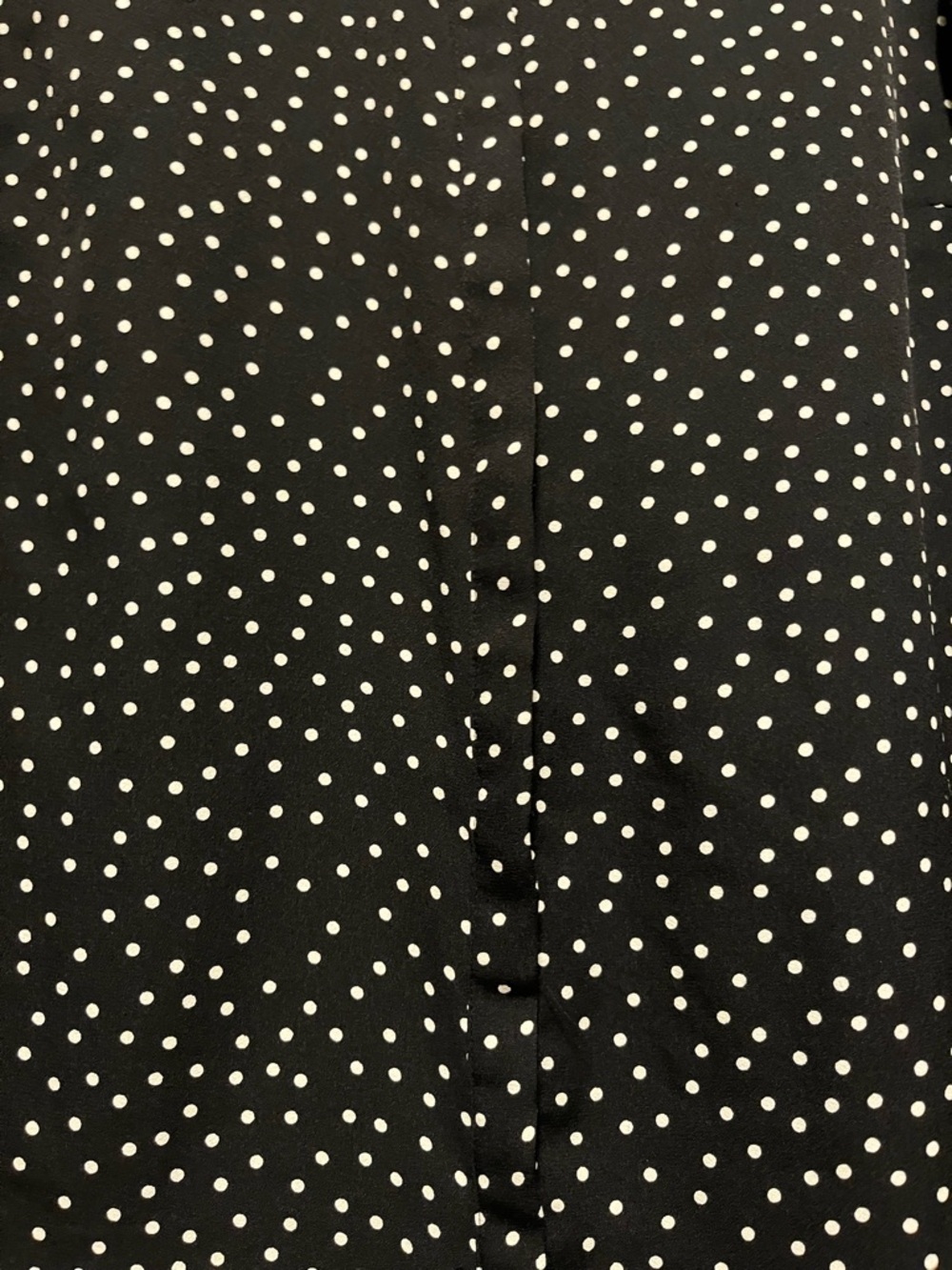 Express Black Polka Dot Ruffle Collar Blouse - Picture 2 of 5